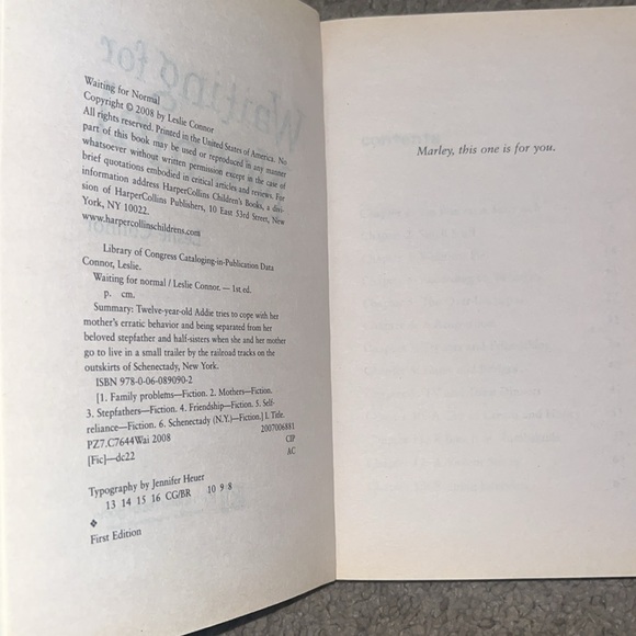 Waiting For Normal By: Leslie Connor - Picture 3 of 4